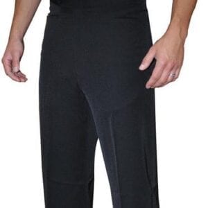 New tapered fit Smitty stretch black flat front pants