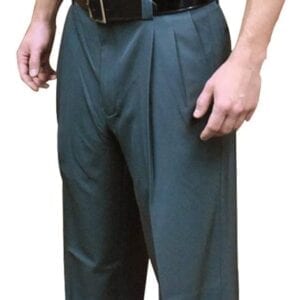 A man wearing a pair of pants and belt.