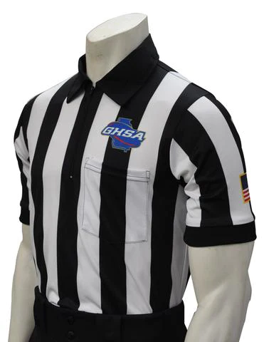 A referee shirt with the name of nasa embroidered on it.