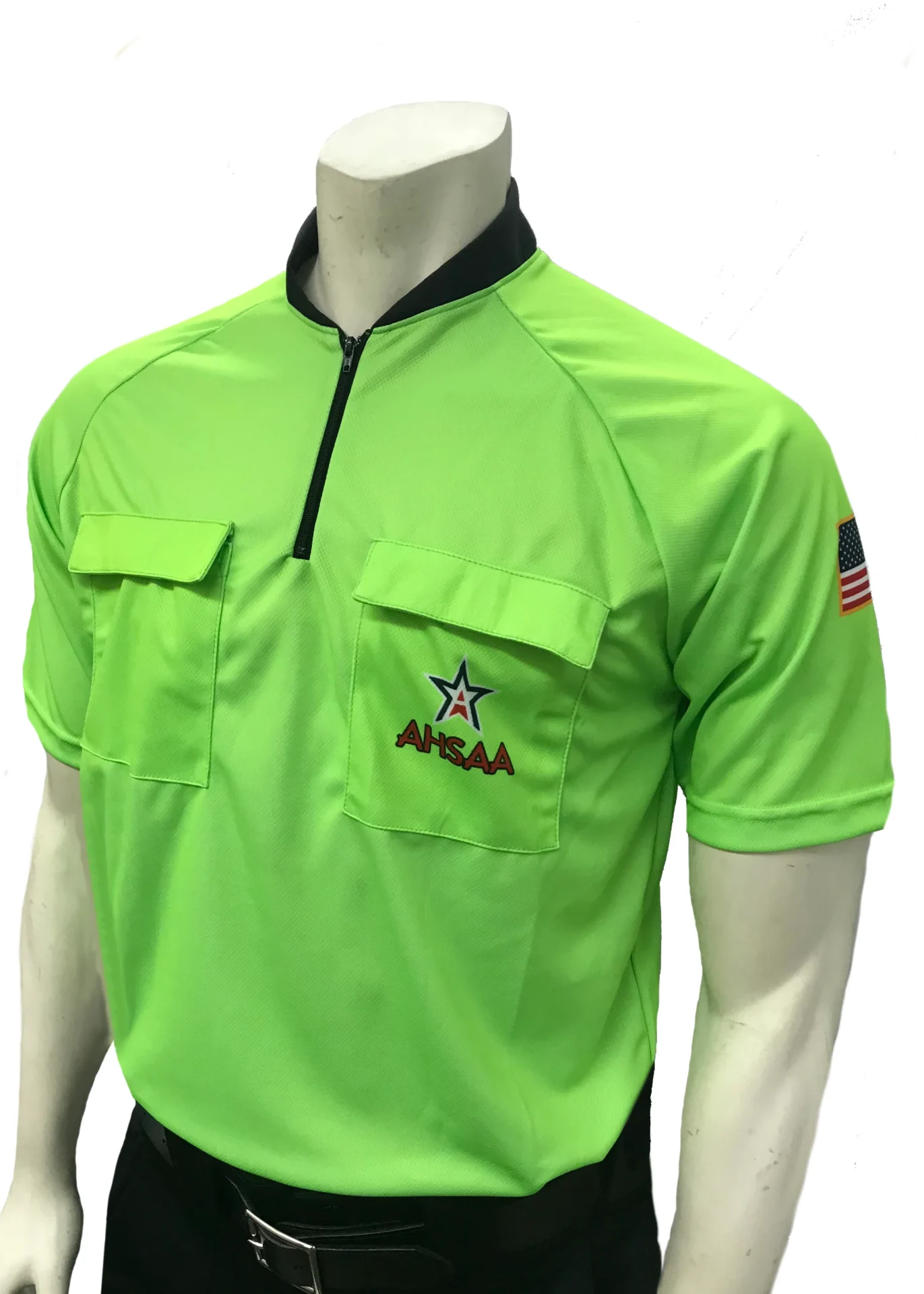 A referee shirt with the name of amaa on it.
