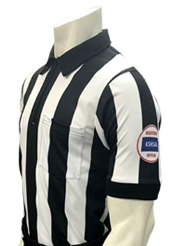 A referee shirt with the usa patch on it.