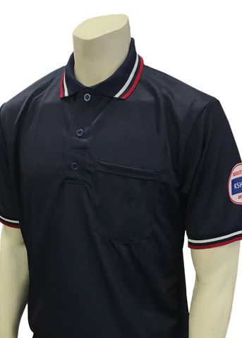 A referee shirt with the pepsi logo on it.