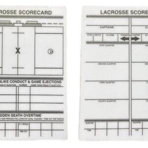 A lacrosse score card is shown with the words " lacrosse scorecard ".