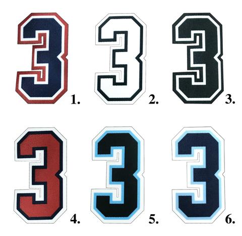 A number of different colors and numbers