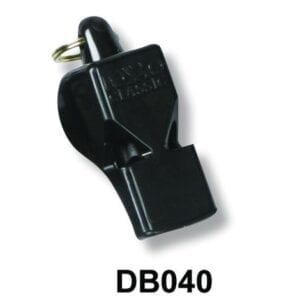 A black whistle with the word db 0 4 0 on it.