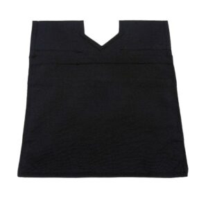 A black piece of fabric is shown.