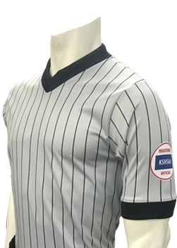 A close up of the chest area of a baseball uniform.