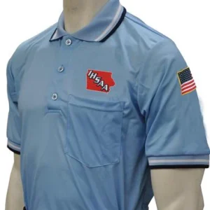 A close up of an umpire 's shirt with the name " illinois " on it.
