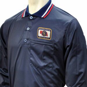 A referee jacket with a patch on the chest.