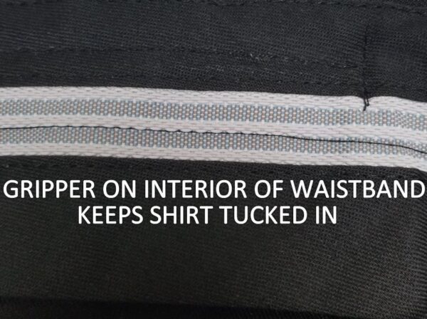 A close up of the zipper on a shirt