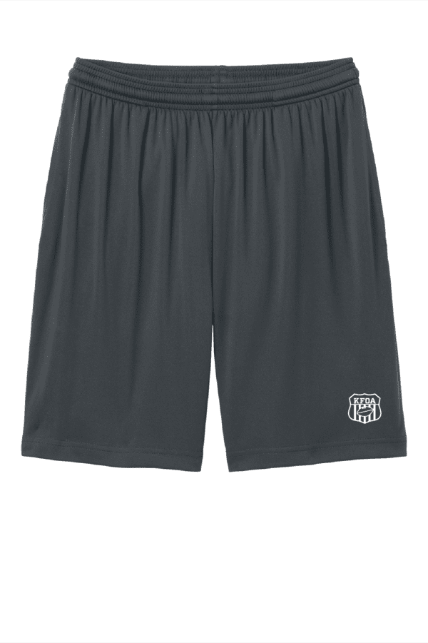 A pair of shorts with the word " mu " on it.