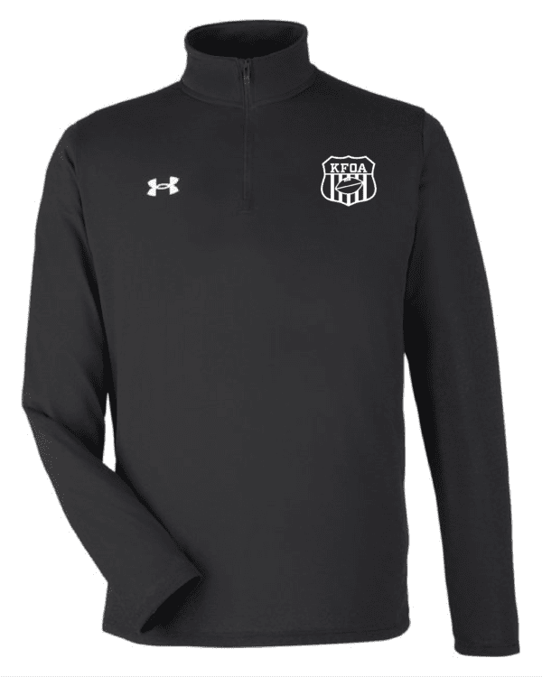 A black under armour jacket with the words " boys golf " on it.