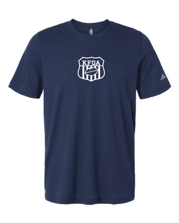 A navy blue shirt with the words " keda " on it.