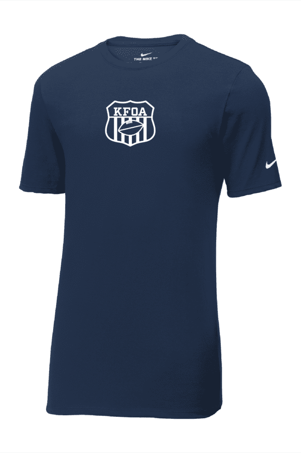 A navy blue t-shirt with the words keda on it.