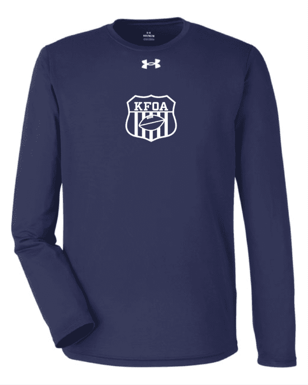 A long sleeve shirt with the words kepa crest on it.