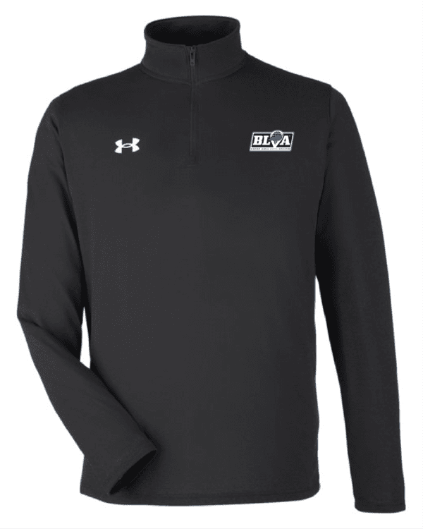 A black under armour jacket with the ua logo on it.