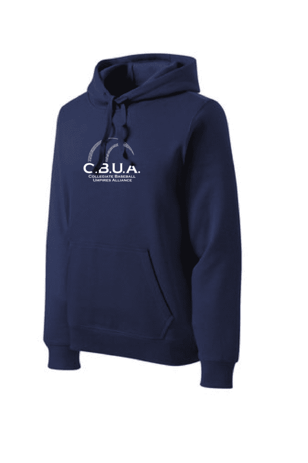 A navy blue hooded sweatshirt with the word causa on it.