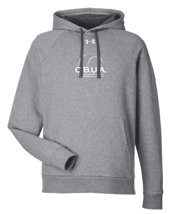 A gray hoodie with the words " cbua " on it.