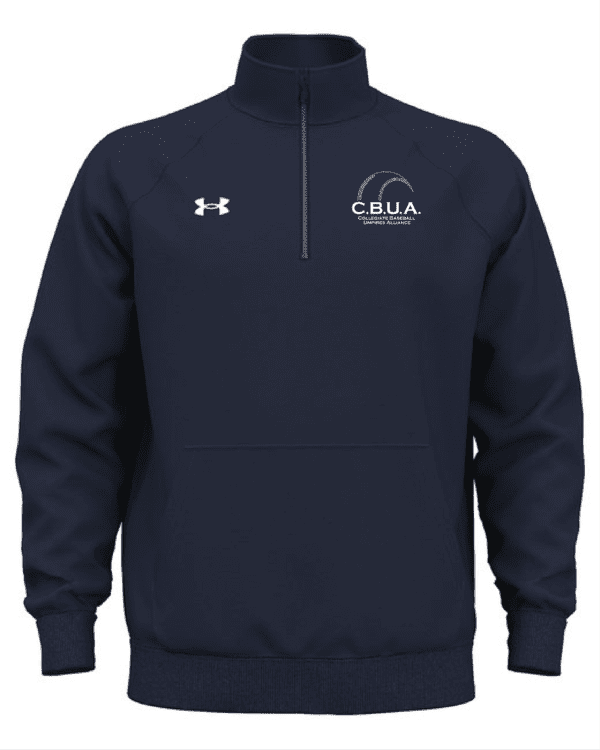 A navy blue under armour jacket with the letters cbia on it.