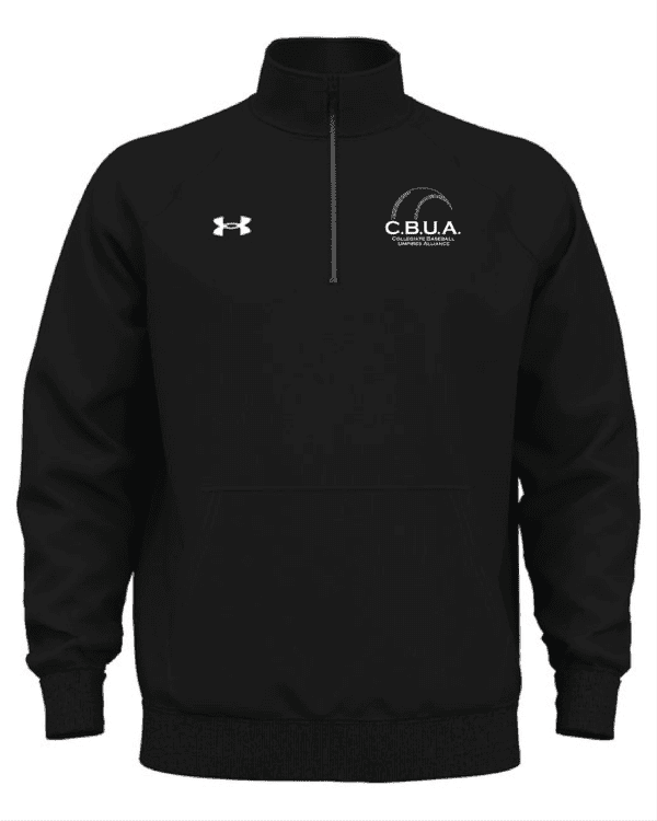 A black under armour sweatshirt with the letters cbua on it.