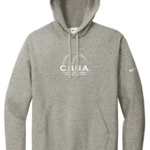 A gray nike hooded sweatshirt with the name of china on it.