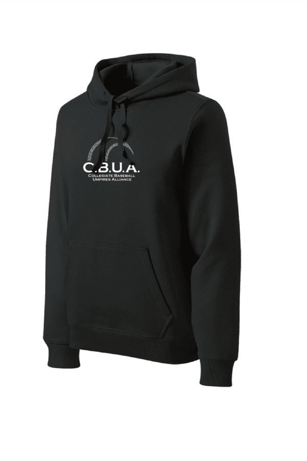 A black hoodie with the word caux on it.