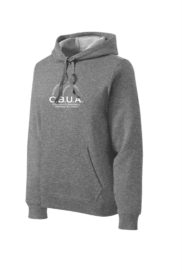 A gray hoodie with the word calm written on it.