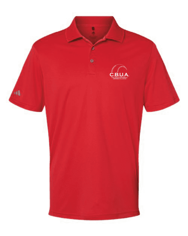 A red polo shirt with the words cruia on it.