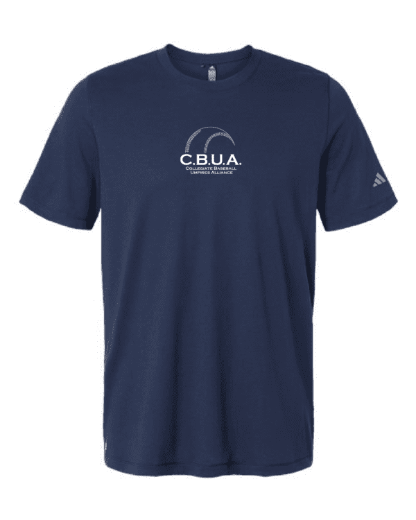 A navy blue t-shirt with the words cbua on it.