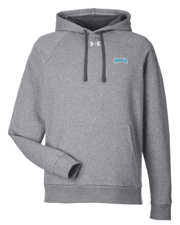 A gray hoodie with the word " ems " on it.