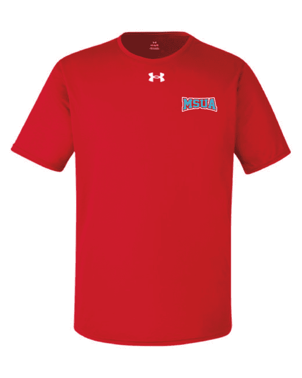 A red shirt with the words " boise " on it.