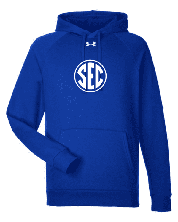 SEC Under Armour Men's Rival Fleece Hooded Sweatshirt - Image 4