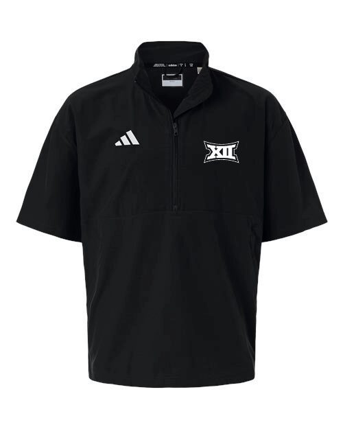 Big 12 Adidas Short Sleeve Quarter-Zip Pullover