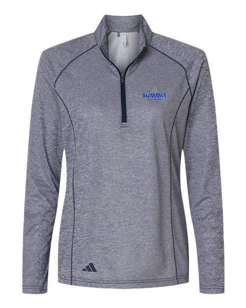 Summit League Adidas Women's Space Dyed Quarter-Zip Pullover - Image 2
