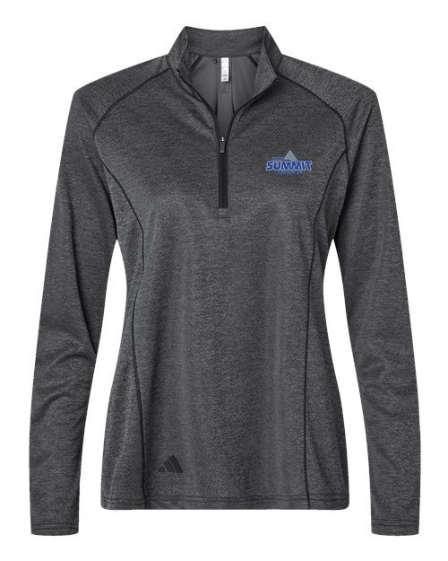 Summit League Adidas Women's Space Dyed Quarter-Zip Pullover - Image 3