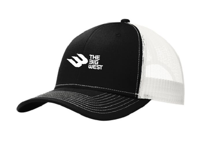 Big West 2 Snapback Trucker Cap White Logo - Image 3